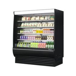 Turbo Air TOM-72DXB-SP-N 68 3/4" Vertical Open Air Cooler w/ 5 Levels, 220v/1ph, Black, Stainless Steel Interior