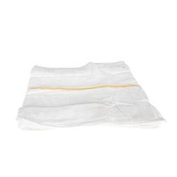 Chef Revival 700BRT-GLS White Cotton Bar Towel w/ Gold Stripe, 16" x 19"