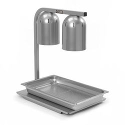Nemco 6000A-2TP 2 Bulb Heat Lamp w/ Adjustable Arm, Steel/Aluminum, 120v, Silver