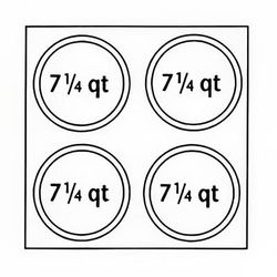 Nemco 67409 Adapter Plate w/ 47 1/4 qt Inset Holes For Model 6060A