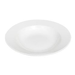 CAC GW-3 9" Round Great Wall Soup Plate - Porcelain, Bone White, 2 Dozen