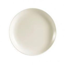 CAC REC-16C 10 1/2" Round REC Coupe Dinner Plate - Stoneware, American White