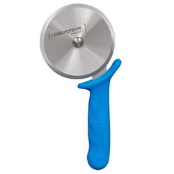 Dexter Russell P177AH-PCP SANI-SAFE 4" Pizza Cutter w/ Blue Plastic Handle, Carbon Steel, High-Heat Blue Handle, 4" Blade