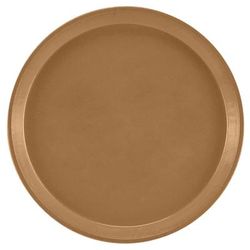 Cambro 1100508 11" Round Serving Camtray - Fiberglass, Suede Brown
