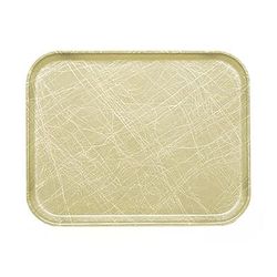 Cambro 1116214 Fiberglass Camtray Cafeteria Tray Insert - 15 4/5"L x 10 4/5"W, Abstract Tan, Beige