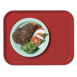 Cambro 1216CL675 Fiberglass Camlite Cafeteria Tray - 16 3/10" L x 12"W, Steel Red