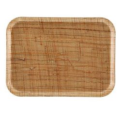 Cambro 1318204 Fiberglass Camtray Cafeteria Tray - 17 3/4"L x 12 3/5" W, Rattan, Brown