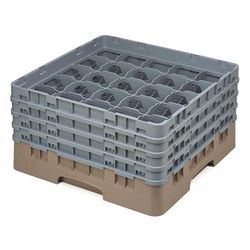 Cambro 25S800184 Camrack Glass Rack w/ (25) Compartments - (4) Extenders, Beige, Full Size