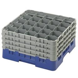 Cambro 25S900186 Camrack Glass Rack w/ 25 Compartments - 25 Extenders, Navy Blue