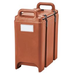 Cambro 350LCD402 3 3/10 gal Camtainer Insulated Soup Dispenser, Brick Red