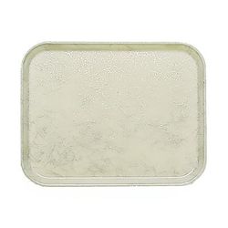 Cambro 46531 Fiberglass Camtray Cafeteria Tray - 6"L x 4 1/4"W, Galaxy Antique Parchment Silver, Gray