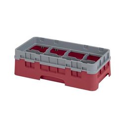 Cambro 8HS1114416 Camrack Glass Rack - Half Size, (6)Extenders, 8 Compartment, Cranberry, Cranberry Red