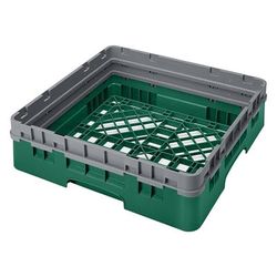 Cambro BR414119 Camrack Base Rack with Extender - 1 Compartment, 4"H, Sherwood Green, Full Size, Open Base Rack