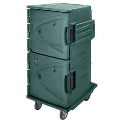 Cambro CMBHC1826TBF192 Camtherm Hot/Cold Cart - Thermometer, Granite Green, 110v, Electric