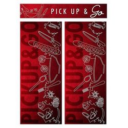 Cambro CSFLEXMERCH2000 Flex Station Merchandiser Sign Kit - "Pick Up & Go", 2 Side Panels, 2 Top Panel, 2 Side Panels & 1 Top Panel