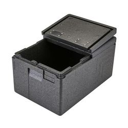 Cambro EPP180FLSW110 GoBox Insulated Food Carrier - 48 3/5 qt w/ 1 Pan Capacity, Black