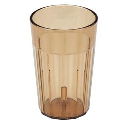 Cambro NT8153 8 oz Amber Fluted Plastic Tumbler, Yellow