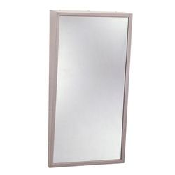 Bobrick B2931836 B-293 Series Fixed-Position Tilt Mirror, 18" X 36", White