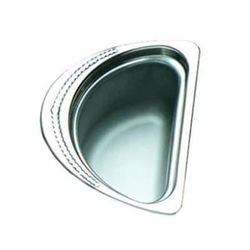 Bon Chef 5402 1/2 Oval Food Pan, 4 1/2" Deep, Laurel, Stainless, Stainless Steel