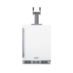 Summit SBC58WHBIADA 24" Kegerator Commercial Beer Dispenser w/ (2) 1/6 Keg Capacity - 2 Column, White, 115v, 1 Column