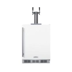 Summit SBC58WHBIADAWKDTWIN 24" Draft Wine System w/ 1/6 Keg Capacity - 1 Column, White, 115v, ADA Compliant