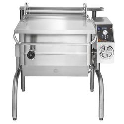Groen BPM-30GSP NG 30 gal. Tilt Skillet - Open Leg Base, Polished Pan, Measurement Marks, Natural Gas, Stainless Steel, Gas Type: NG