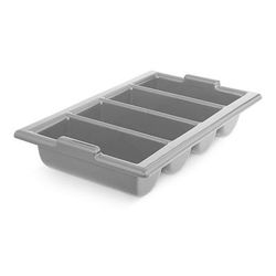 Vollrath 1375-31 4 Compartment Cutlery Bin - Plastic, Gray