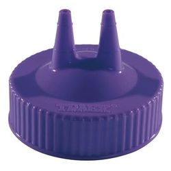 Vollrath 2300-54 Twin Tip Squeeze Bottle Replacement Cap - Wide Mouth, 16 32 oz, Purple