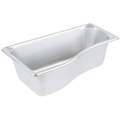 Vollrath 3100340 Super Pan Shapes Third Size Steam Pan - Wild, Stainless Steel, 3.8 Quart, 22 Gauge Stainless