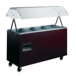 Vollrath 3871260 60" Hot Food Table w/ 4 Wells & Enclosed Base, 120v, Black