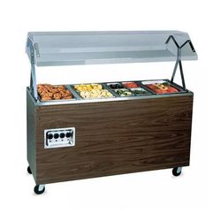 Vollrath 39945 60" Hot Food Table w/ 4 Wells & Enclosed Base, 120v, Brown
