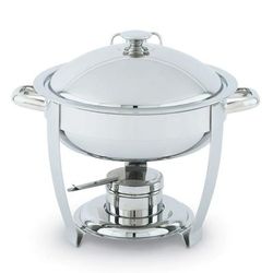Vollrath 46502 Oval Chafer w/ Lift-off Lid & Chafing Fuel Heat, 6 Quart, Stainless Steel
