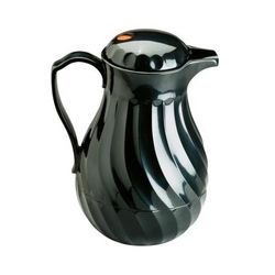 Vollrath 52142 20 oz Tilt & Pour Beverage Server - 3 Color Tabs, Poly, Black, 1 Dozen