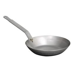 Vollrath 58900 8 1/2" Carbon Steel Frying Pan w/ Solid Metal Handle - Induction Ready, French Style