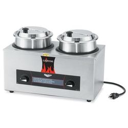 Vollrath 72040 (2) 4 1/8 qt Countertop Soup Warmer w/ Thermostatic Controls, 120v, Stainless Steel