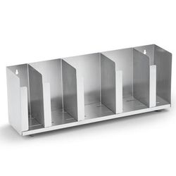 Vollrath CTL5 5 Section Lid Organizer w/ Straw Holder - 22 1/2" x 8", Stainless Steel