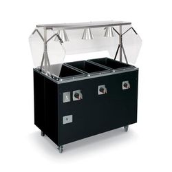 Vollrath T3873260 60" Hot Food Table w/ 4 Wells & Enclosed Base, 120v, Gray