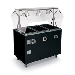 Vollrath T38768 46" Hot Food Table w/ 3 Wells & Enclosed Base, 120v, Brown
