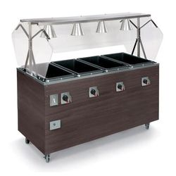 Vollrath T38945604 60" Hot Food Table w/ 4 Wells & Enclosed Base, 120/208 240v/1ph, Brown