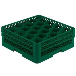 Vollrath TR11GG 19 Rack Max Glass Rack w/ 20 Compartments - 20 Extenders, Green