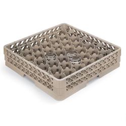 Vollrath TR13MM Traex Full Size Rack Max Glass Rack w/ 42 Compartments - 42 Extenders, Beige