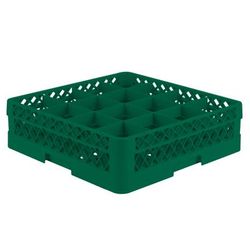 Vollrath TR8D 19 Rack-Master Glass Rack w/ 16 Compartments - 16 Extender, Green, Pack of 2