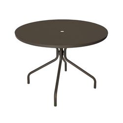 emu E823 (41) 36" Round Indoor/Outdoor Table w/ Umbrella Hole - Steel, Antique Bronze