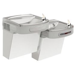 Elkay EZOSTL8SC Wall Mount Bi Level Hands Free Drinking Fountain - Non Filtered, Refrigerated, Stainless, Silver