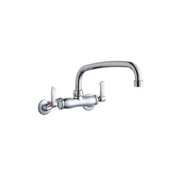 Elkay LK945AT10L2T Splash Mount Faucet w/ 10" Arched Swing Spout & 2" Lever Handles - 8" Centers, Chrome