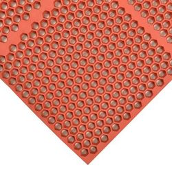 NoTrax T15S0036RD Optimat Grease-Proof Floor Mat, 3' x 6', 1/2" Thick, Red