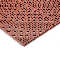 NoTrax T23R0430RD Multi-Mat II Mult-Mat II Reversible Oil Resistant Floor Mat, 4' x 30', 3/8" Thick, Red