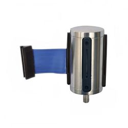 CSL 5521-BLU Belt Head w/ 9 1/2 ft Blue Belt, Brushed Stainless, Silver