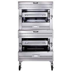 Vulcan VBI2 LP Double Deck Liquid Propane Broiler - Ceramic Over Infrared, 200,000 BTU, Stainless Steel, Gas Type: LP