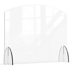 Rosseto AG009 Freestanding Safety Shield - 36"L x 28"H, Acrylic, Clear